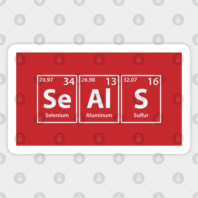 Seals (Se-Al-S) Periodic Elements Spelling Sticker by cerebrands